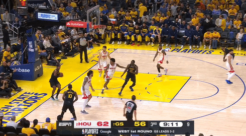 5月3日NBA季后赛首轮G6：火箭115-107胜勇士大比分扳平拖入抢七