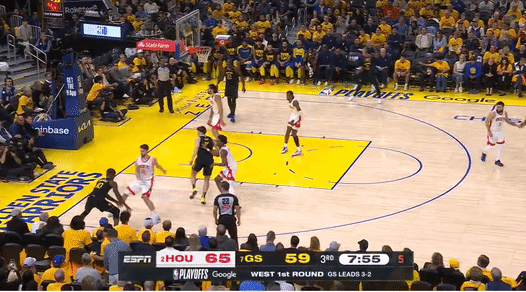5月3日NBA季后赛首轮G6：火箭115-107胜勇士大比分扳平拖入抢七