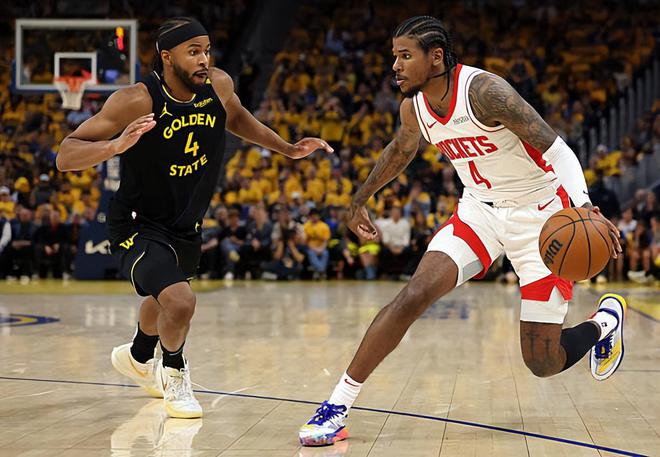NBA 季后赛火箭胜勇士扳平总比分，杰伦 - 格林表现一般难寻手感