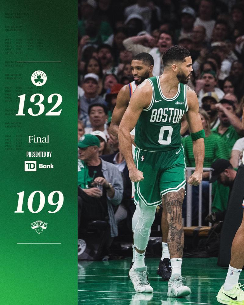 5月6日NBA季后赛东部半决赛，凯尔特人主场迎尼克斯，ESPN专家团预测一边倒