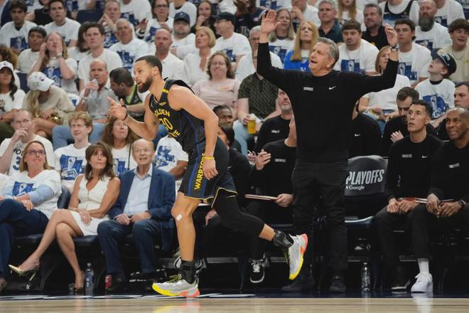 5月7日NBA季后赛西部半决赛G1：森林狼主场战勇士，小佩顿复出华子手感待察
