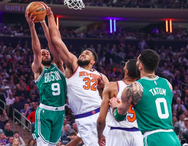 5月11日NBA季后赛凯尔特人客场大胜尼克斯，大比分1-2
