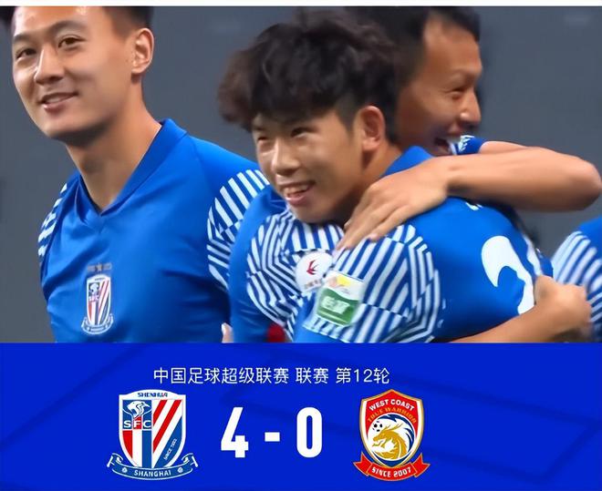 北京时间5月10日晚中超第12轮：上海申花4:0大胜，米内罗2射1传成焦点